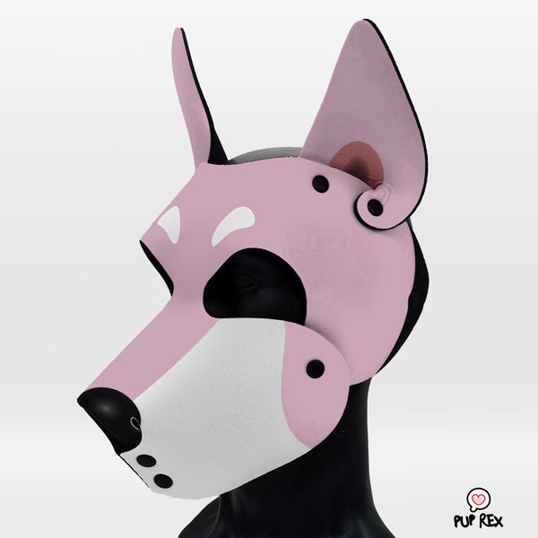 Baby Pink "Rex Two" Neoprene Pup Hood