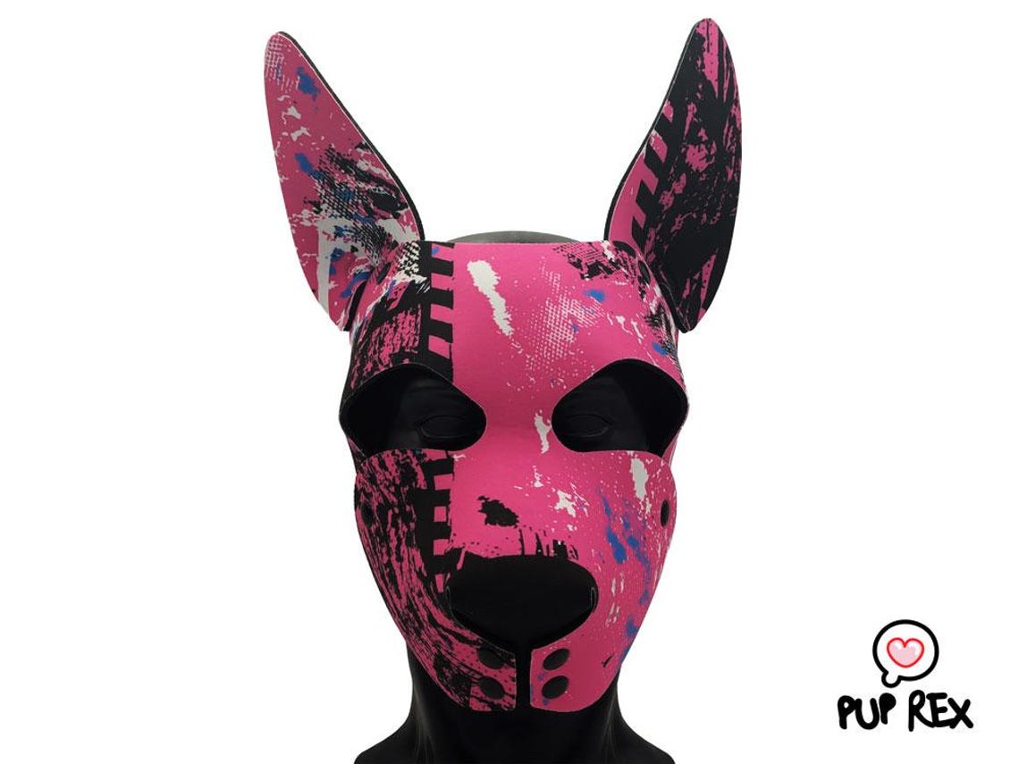 Pink Grunge Pup Hood - Etsy