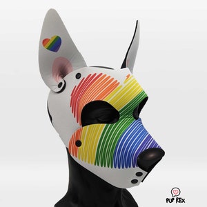 LGBTQ Pride &quot;Pup Rex&quot; Pup Hood (made to order)