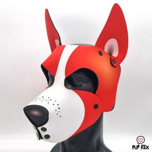 Red Pup Rex One Pup Hood (made to order)