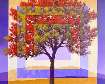 Time Colors The Landscape - LIMITED EDITION PRINT - 24 x 24 inch unique landscape giclee by Tim Gagnon.  Colorful, abstract, giclee signed