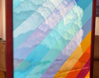 A Second Changes All - A 16 X 20 inch acrylic abstract landscape painting - large surreal artwork art - by Tim Gagnon - get yours now!