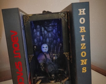 Creepy Scary Book Nook Fast and Free shipping with tracking number Horror Art