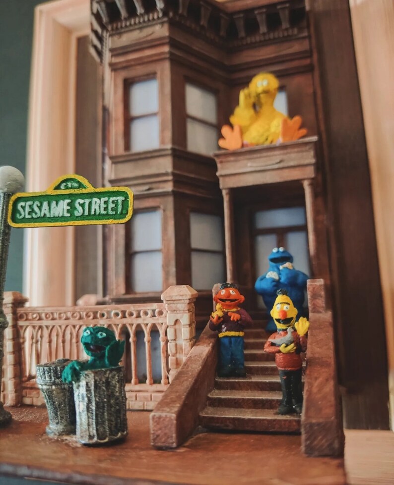 Sesame Street miniature diorama artwork wall decoration fast and free shipping with tracking number image 6