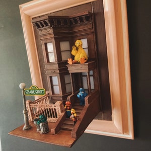 Sesame Street miniature diorama artwork wall decoration fast and free shipping with tracking number image 2
