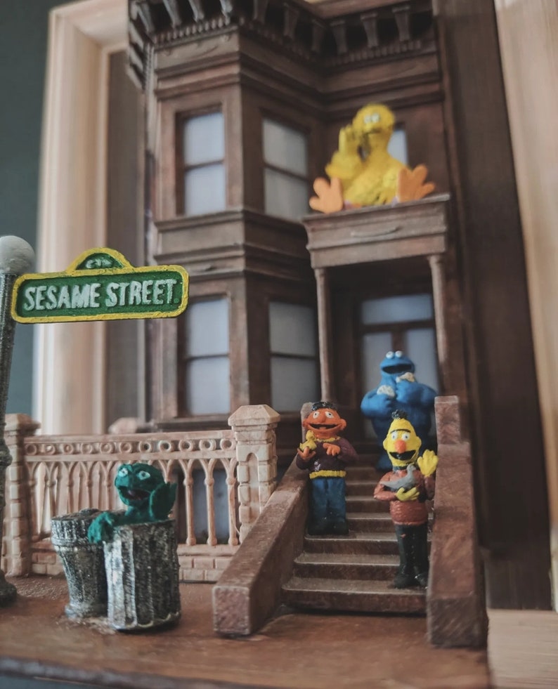 Sesame Street miniature diorama artwork wall decoration fast and free shipping with tracking number image 4