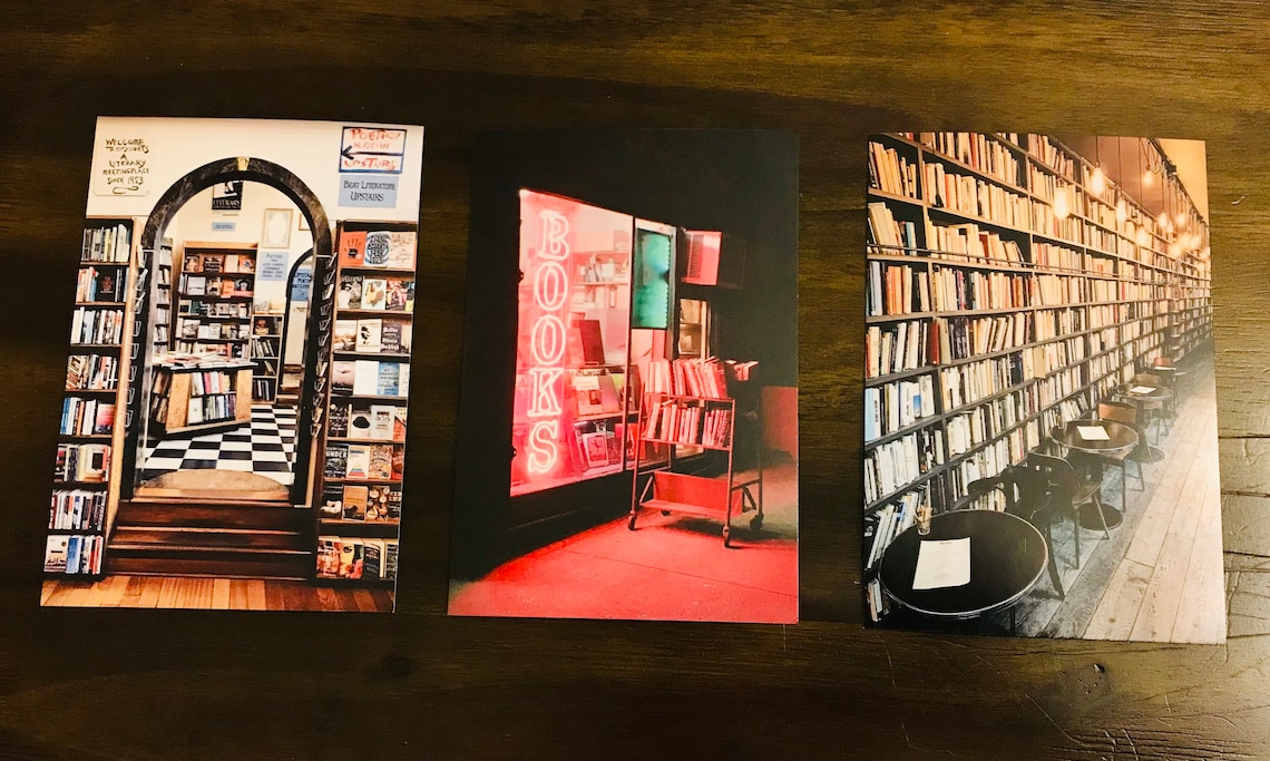 Book Postcards/surprise Mix of Bookish Postcard Set Etsy