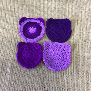 purple bear coasters