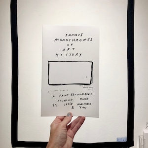 Famous Monochromes of Art History - A Paint-by-Numbers Coloring Book by Jesse Malmed & You