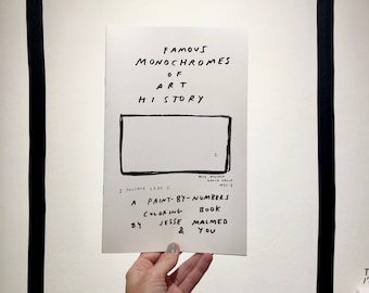 Famous Monochromes of Art History - A Paint-by-Numbers Coloring Book by Jesse Malmed & You