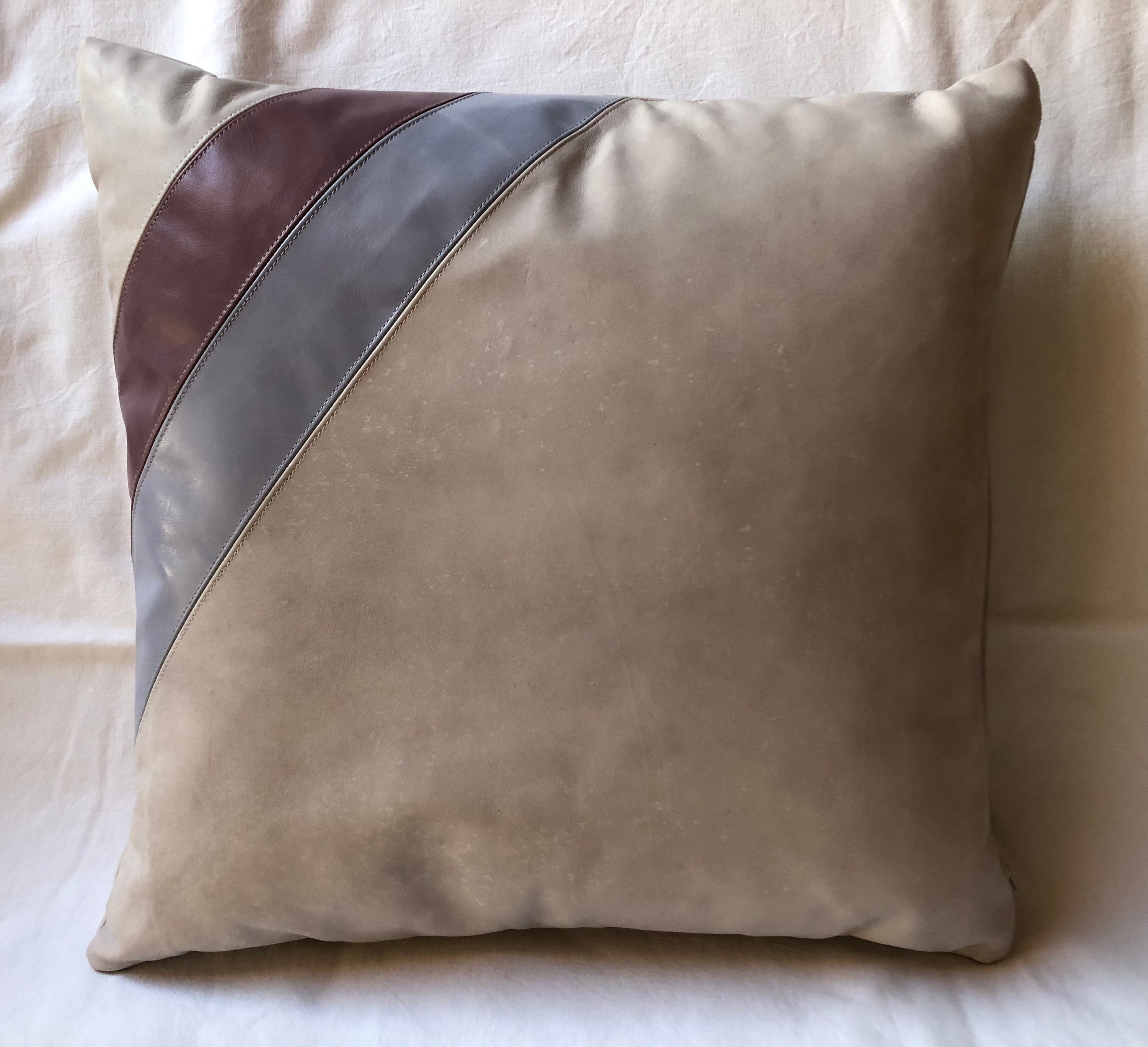 Leather cushion Etsy