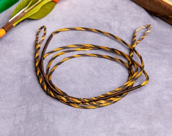52 AMO LENGTH FLEMISH Recurve Bow String BOWSTRING B-50 DACRON Brown / Yellow e