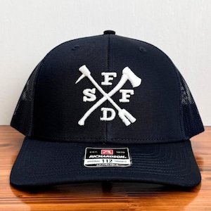 Custom Embroidered Firefighter Hat, Fire Department Initials Cap, Personalized Fire Dept Snapback, Gift for Firefighter, Fire Axe