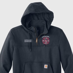 1 4 Zip Personalized EMS Carhartt Hoodie Etsy