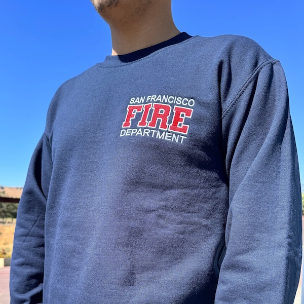 Custom Fire Department Crewneck, Fire Department Full Zip Hoodie, Firefighter Sweatshirt, Fire Dept Custom Shirt, Gift for Fire Academy Grad