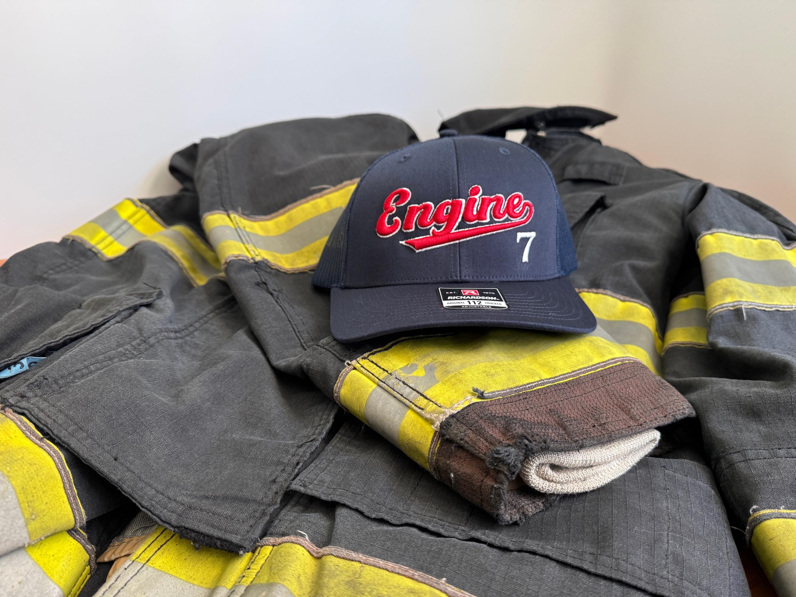 Personalized Firefighter Hat Custom Fire Station Hat Fire Department ...
