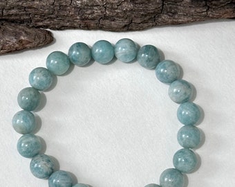 Amazonite with Sterling Silver Accent, Stretch Bracelets, Gemstone, Various Styles