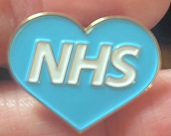 Nhs badge light blue enamel pin badge support Nhs and your team