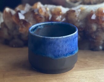 Small Handleless Purple Drippy Glazed Trinket Dish etc- wheel thrown handmade ceramic