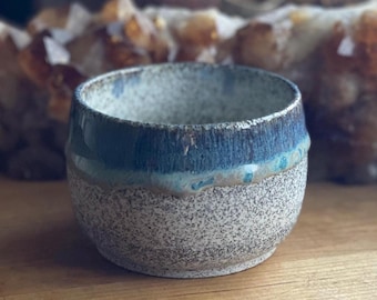 Small Speckled trinket dish etc Rainbow Glazed Ceramic - handmade wheel thrown pottery