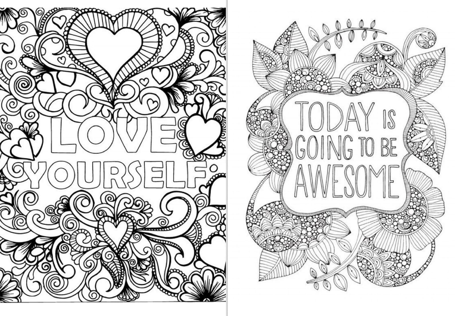 10 Happy Adult Coloring Pages for Positive Vibes