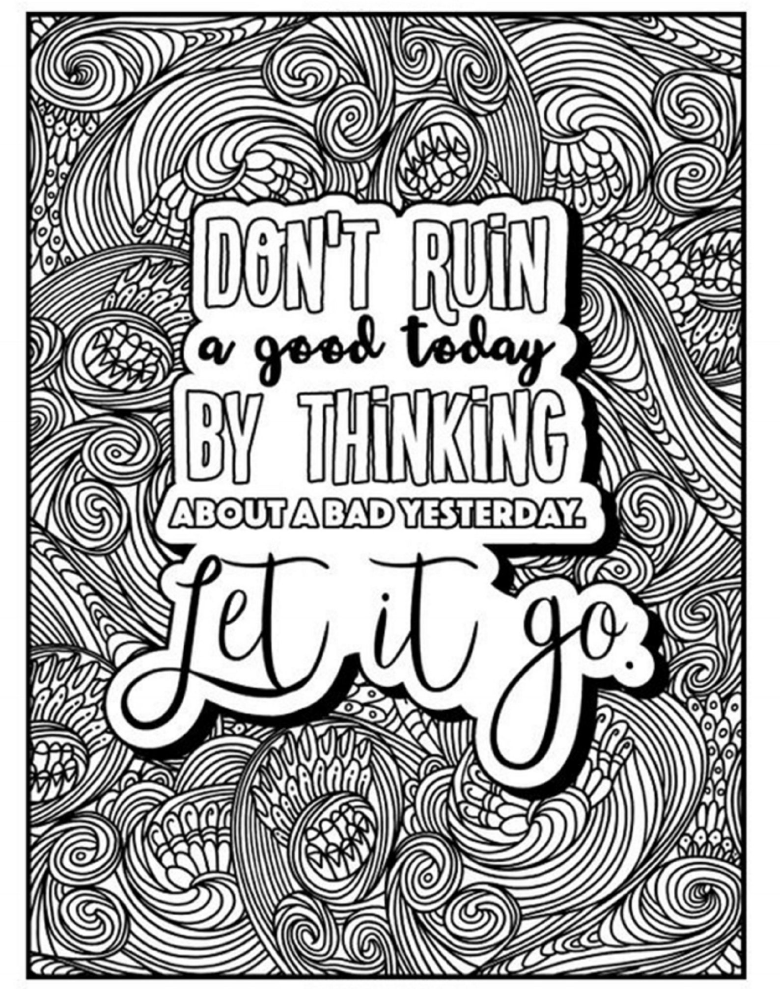 10 Happy Adult Coloring Pages for Positive Vibes