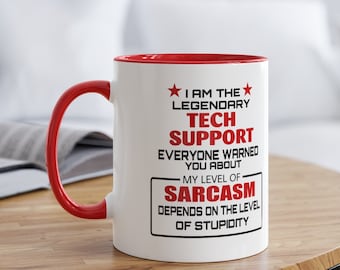 Tech Support Mug - Perfect Gift for IT Enthusiasts, Technicians, and Coffee Lovers - Tech Support Definition -High-Quality Ceramic Mug