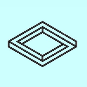 Illusion Embroidery File, Geometric Embroidery Design, Sacred Geometry Illusion, Quilt Block Embroidery, Instant Download, Digital File