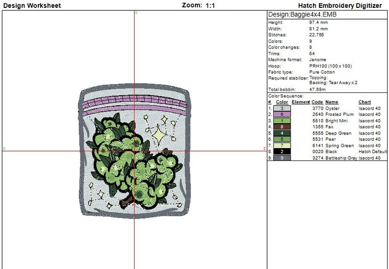 Cannabis Embroidery File / Marijuana Buds in a Baggie / Weed - Etsy