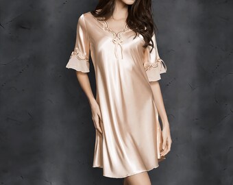 Meryl Short Sleeve Large Night-dresses Women's Nightwear Nightshirt Sleepwear Meryl Short Sleeve Large Night-dresses Women's Nightwear Nightshirt Sleepwear