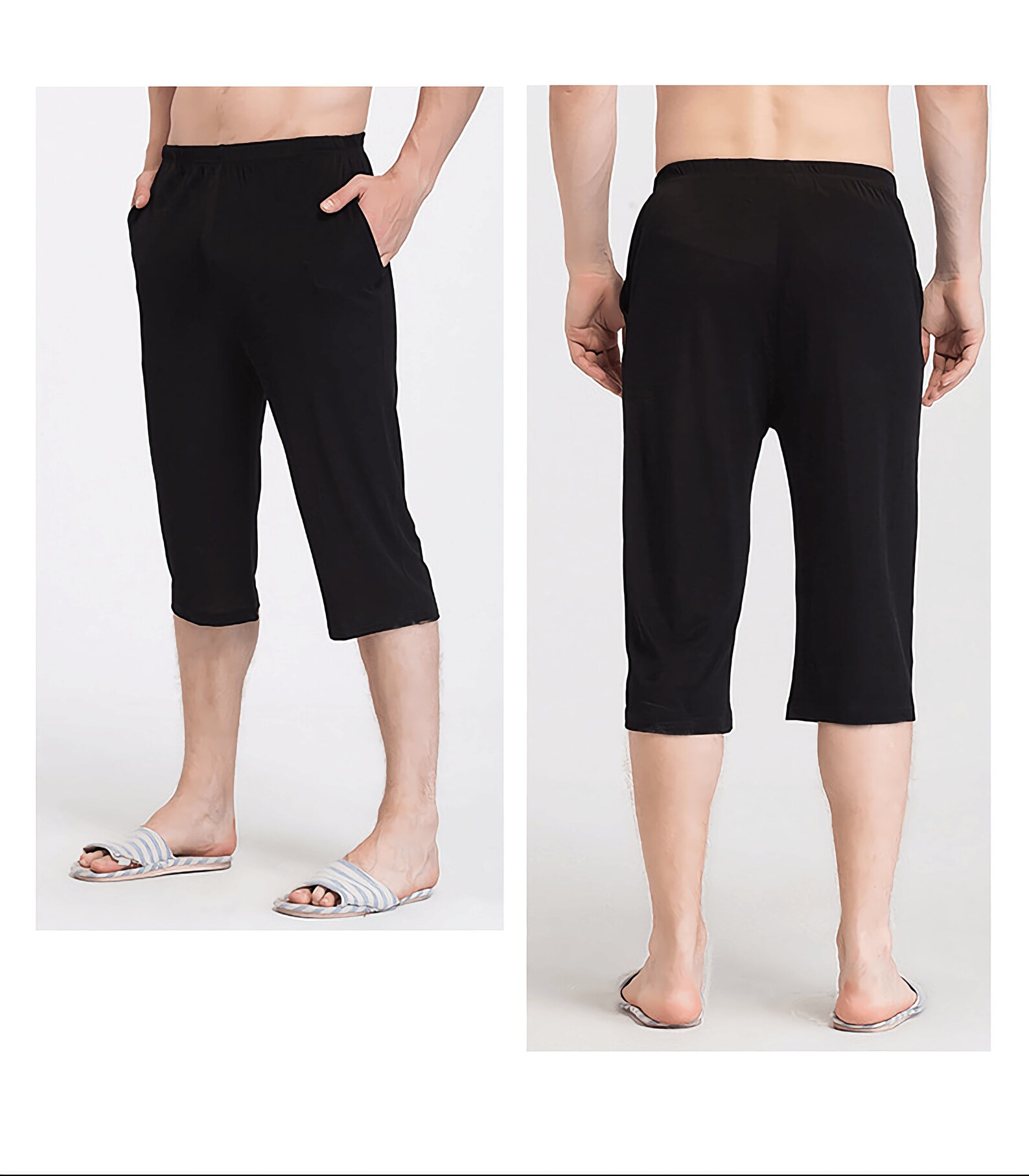 Silk Shorts For Men Summer Shorts Large Silk Shorts Black | Etsy