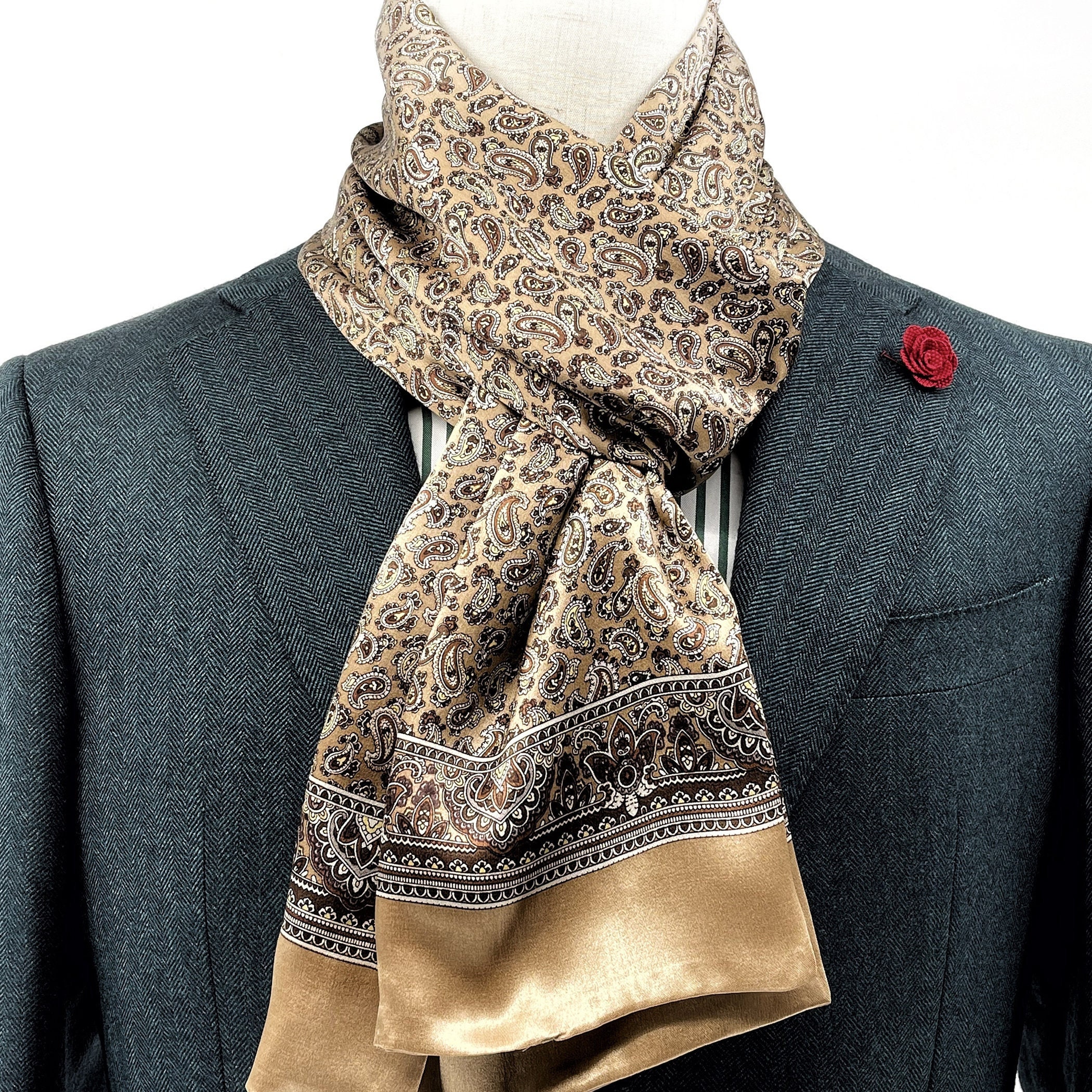 SusanSilkStudio Men's Luxurious Mulberry Silk Scarf