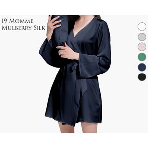 19Momme Tunic Nightgown, Natural Silk Nightgown, Silk Sleep Dress Silk Pajamas, Silk Dress Pajamas For Women, Made By 100 Mulberry Silk