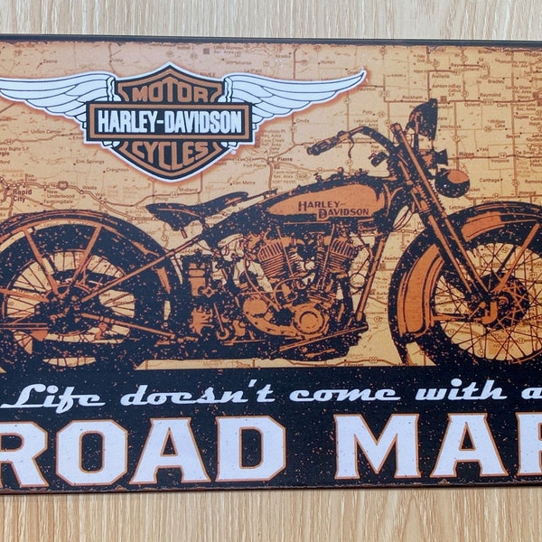 Harley Map Etsy