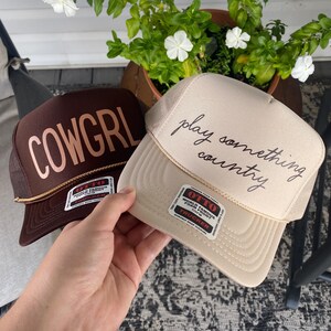 Customizable Trucker Hat for Country Girl, Gift for Cowgirl, Stylish Trucker Cap for Rodeo Cowgirl, Personalized Trucker Hat