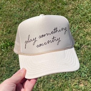 Play Something Country Trucker Hat, Country Music Trucker Hat, Western Style Hat, Cowgirl Trucker Hat
