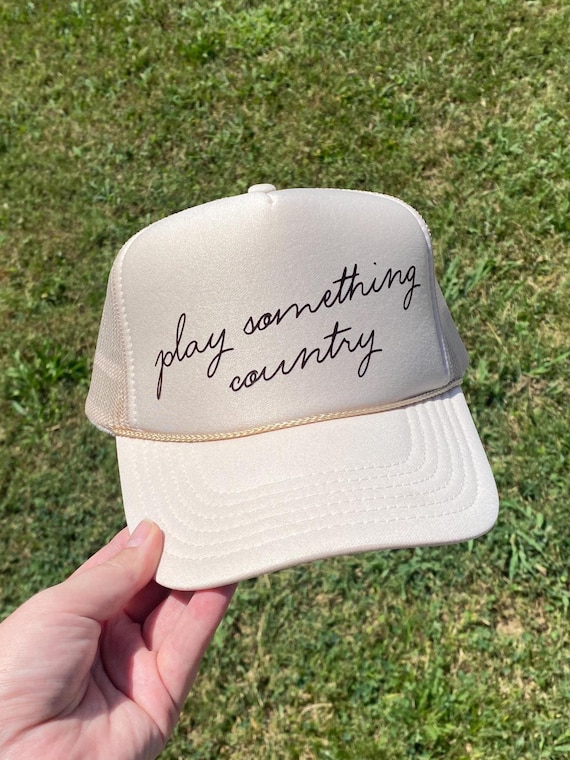 Play Something Country Trucker Hat, Country Music Trucker Hat, Western Style Hat, Cowgirl Trucker Hat