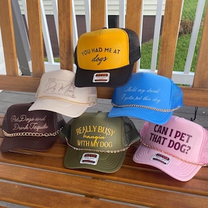 Customizable Trucker Hat for Dog Lover, Gift for Pet Parent, Stylish Trucker Cap for Dog Owner, Personalized Hat, Trucker Hat for Dog Mom
