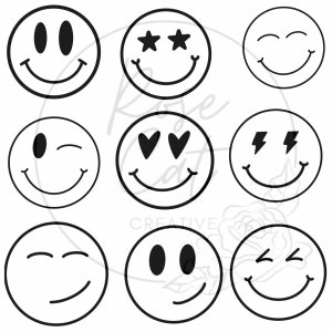 9 smiley face digital download bundle | smiley face svg file | svg download | smiley svg | smiley png | smiley jpg | trendy svg | svg files