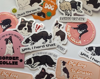 Border Collie Sticker Pack | Assorted Stickers for Border Collie Lover | Gift for Border Collie Mom | Border Collie Dad | Collie Lover