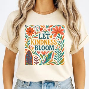 Let Kindness Bloom PNG, Boho Floral Png, Floral Png, Instant DIGITAL ONLY, Flower Sublimation Png, Be Kind Png, Mental Health Png