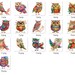 Whimsical Owl Clipart PNG, Watercolor Owl PNG, Quirky Owl Junk Journal ...