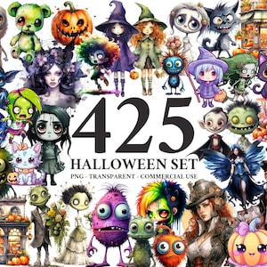 Halloween Clipart Bundle Zombie Girl Clipart Kawaii Cute Zombie PNG Chibi Kawaii Punk Girl Zombie Clipart Scary Vampire Clipart Junk Journal