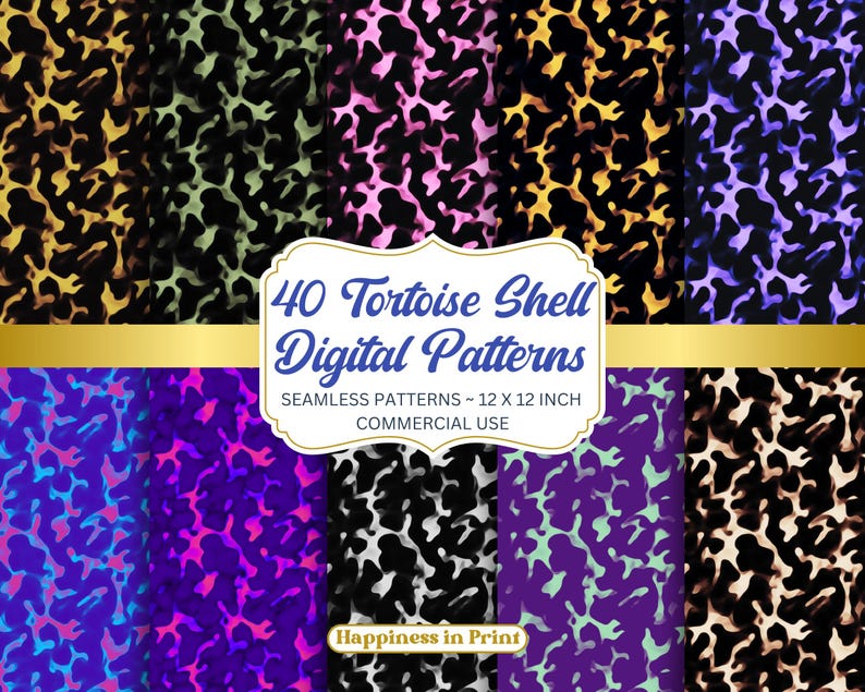 Tortoise Shell Digital Paper Seamless Digital Tortoise and Turtle Shell ...