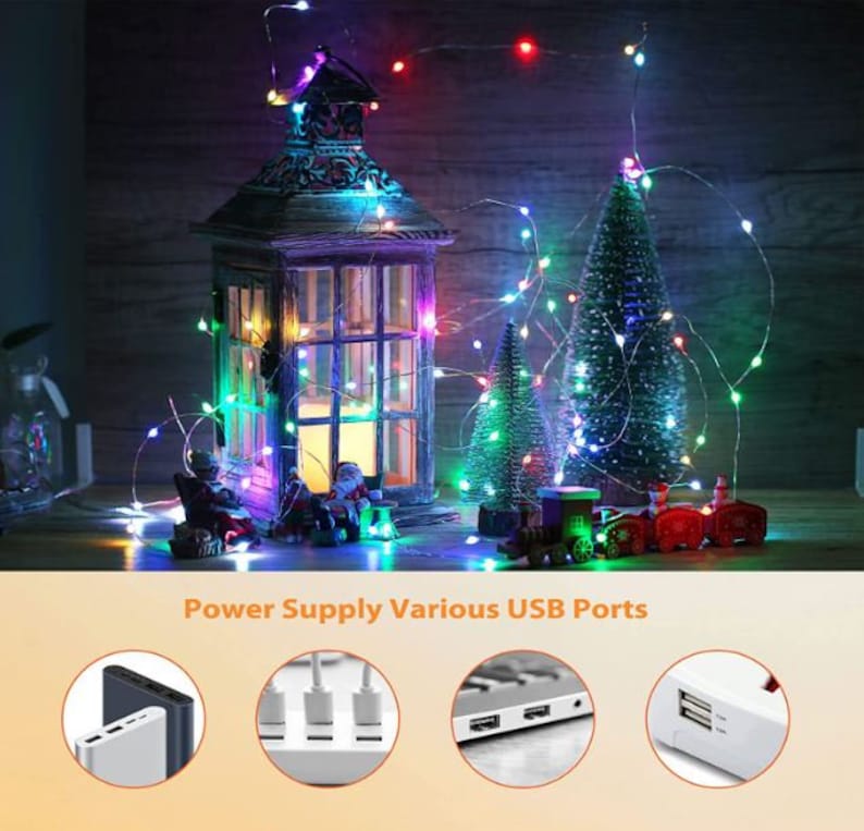 Color Changing Twinkle String Lights USB Lights With Remote Etsy