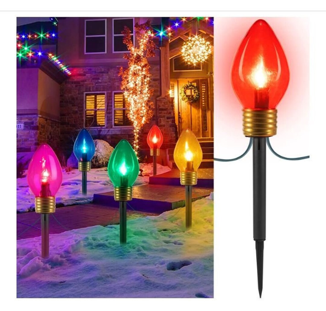 Jumbo Pathway Christmas Lights Jumbo Christmas Lights Etsy