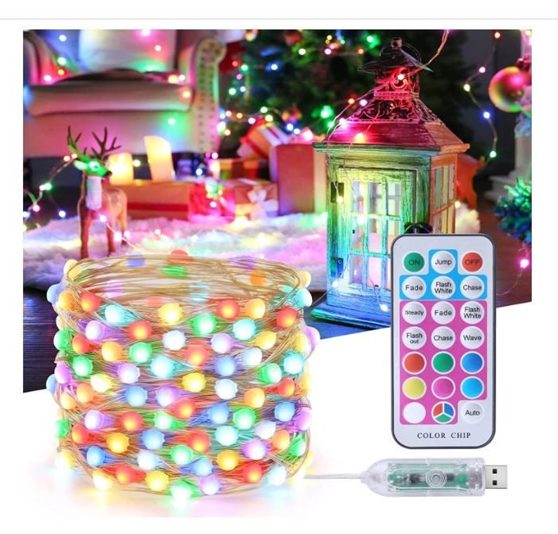 Color Changing Twinkle String Lights USB Lights With Remote Etsy
