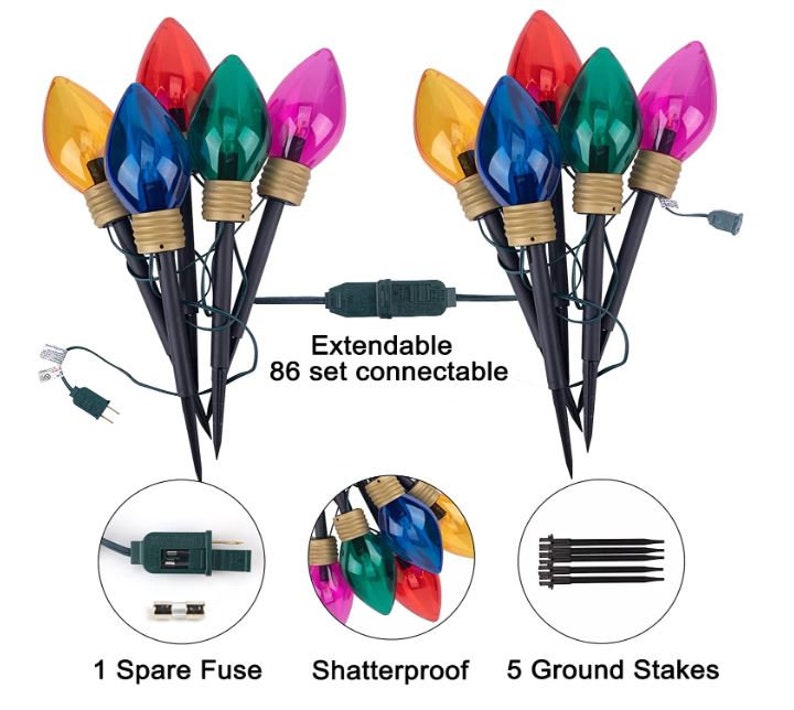 Jumbo Pathway Christmas Lights Jumbo Christmas Lights Etsy