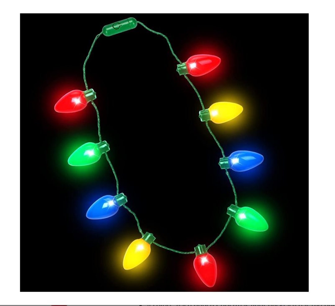 Light up Christmas Necklace Christmas Light Necklace Etsy