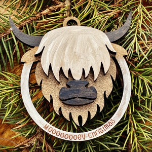 4” Mooey Christmas ornament